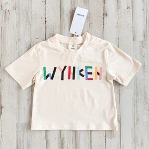 NWT Wynken Graphic Logo Tee Cream Short Sleeve Cotton Baby T-Shirt 1Y (12 mos)